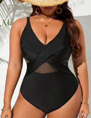 Costum de baie SHEIN CURVE, negru