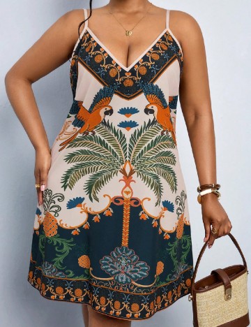 Rochie scurta SHEIN CURVE, mix culori