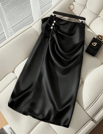 Fusta SHEIN CURVE, negru