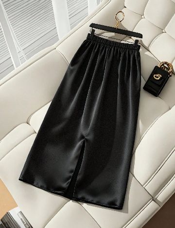 Fusta SHEIN CURVE, negru