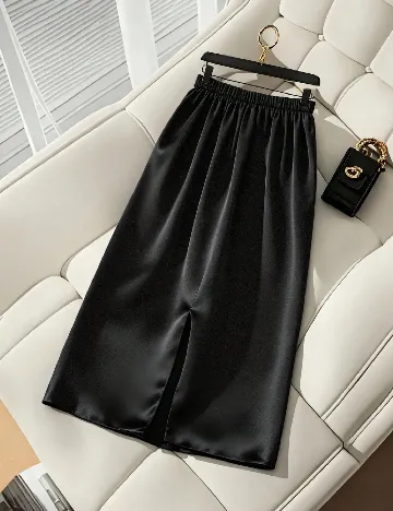 Fusta SHEIN CURVE, negru