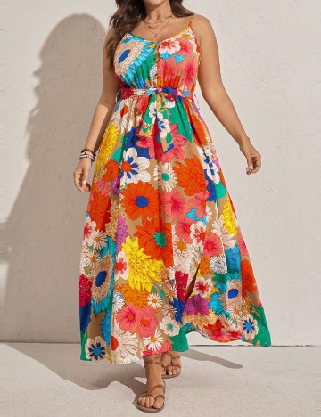 Rochie lunga SHEIN CURVE, mix culori