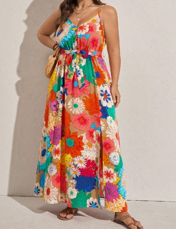 Rochie lunga SHEIN CURVE, mix culori