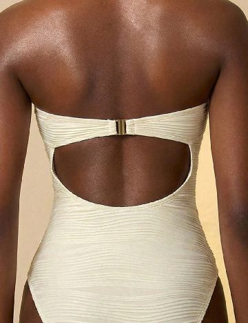 Costum de baie SHEIN, ecru
