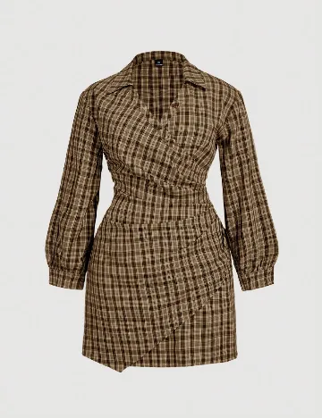 Rochie scurta SHEIN CURVE, maro
