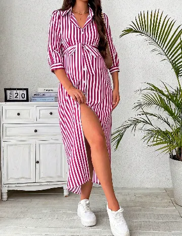 Rochie lunga SHEIN Maternity, magenta