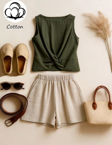 Compleu SHEIN, bej/verde