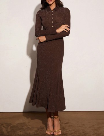 Rochie medie SHEIN, maro