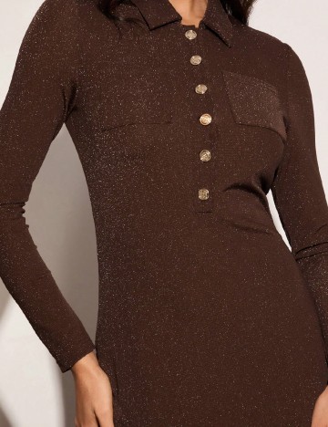 Rochie medie SHEIN, maro
