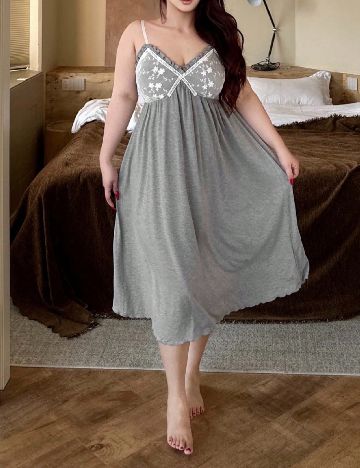 Rochie de noapte Dazy Plus Size, gri