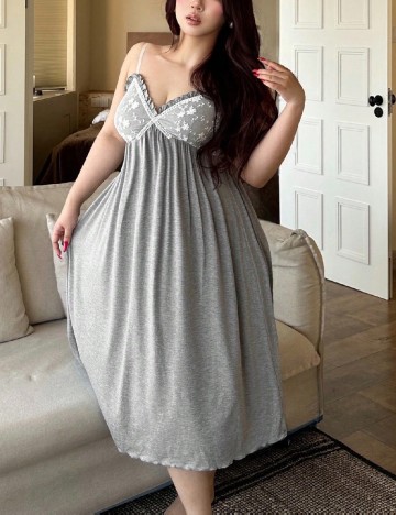 Rochie de noapte Dazy Plus Size, gri