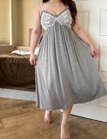 Rochie de noapte Dazy Plus Size, gri