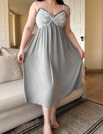 Rochie de noapte Dazy Plus Size, gri