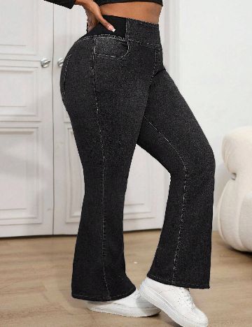 Blugi SHEIN CURVE, negru