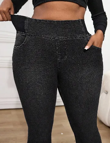 Blugi SHEIN CURVE, negru