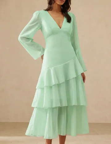 Rochie medie Aveloria, verde
