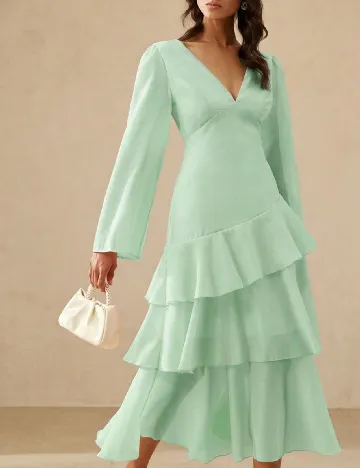 Rochie medie Aveloria, verde