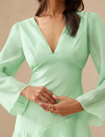 Rochie medie Aveloria, verde