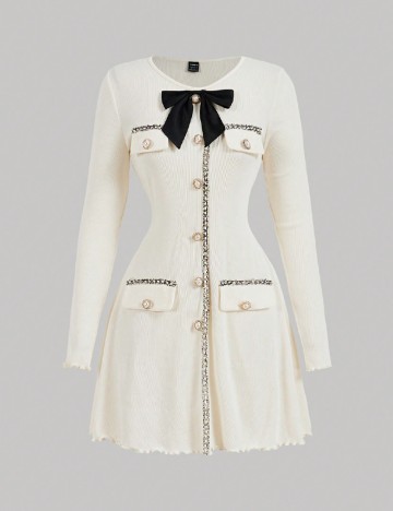 Rochie scurta SHEIN, ecru