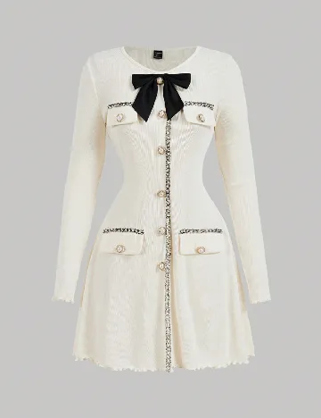 Rochie scurta SHEIN, ecru
