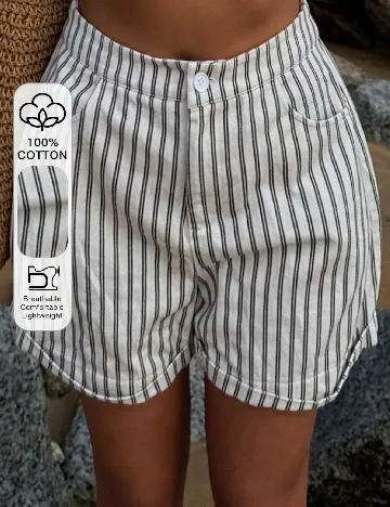 Pantaloni scurti Dazy, alb