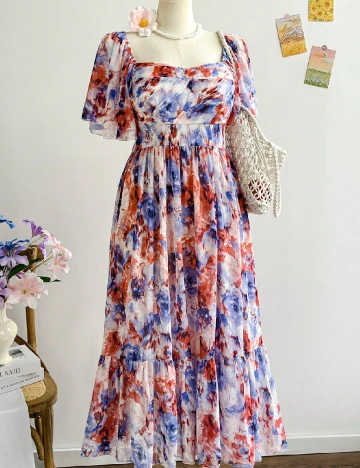 Rochie lunga SHEIN CURVE, mix culori