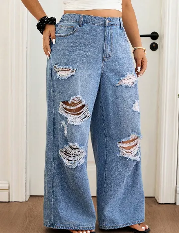 Blugi SHEIN CURVE, albastru