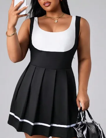 Compleu SHEIN CURVE, negru/alb