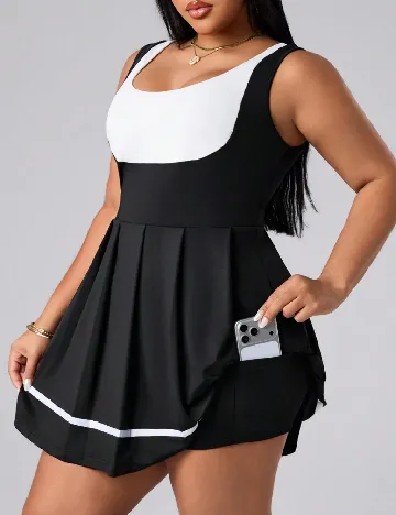Compleu SHEIN CURVE, negru/alb