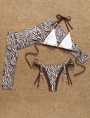 Costum de baie SHEIN, maro