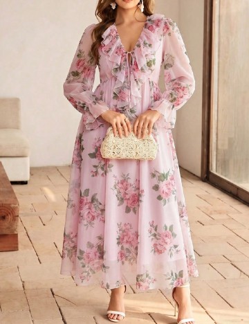 Rochie lunga SHEIN CURVE, roz