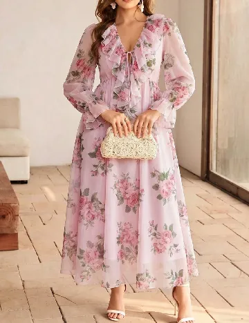 Rochie lunga SHEIN CURVE, roz