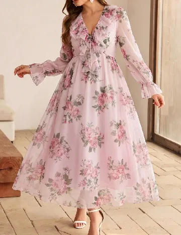 Rochie lunga SHEIN CURVE, roz