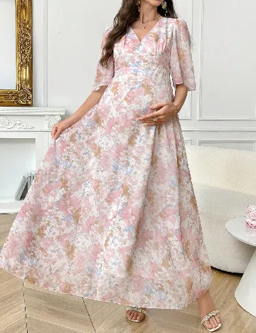 Rochie lunga SHEIN Maternity, floral print