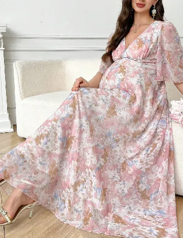 Rochie lunga SHEIN Maternity, floral print