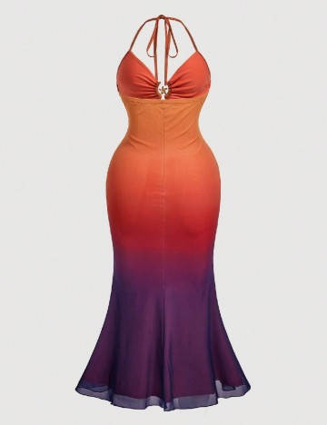 Rochie lunga SHEIN CURVE, mix culori