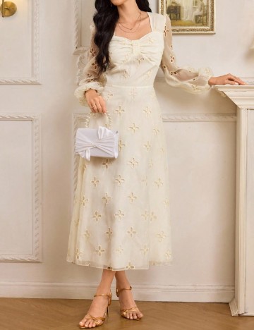 Rochie lunga SHEIN, crem
