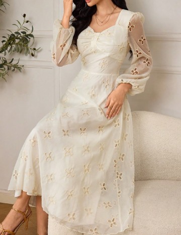 Rochie lunga SHEIN, crem