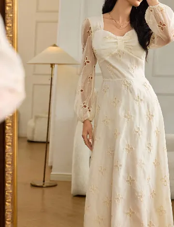 Rochie lunga SHEIN, crem