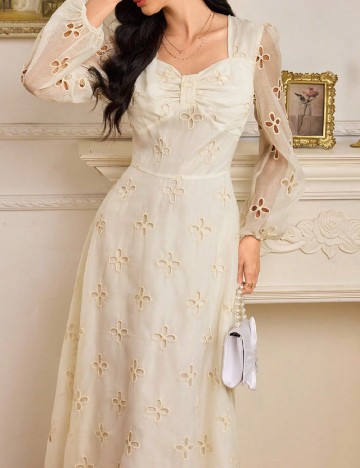 Rochie lunga SHEIN, crem