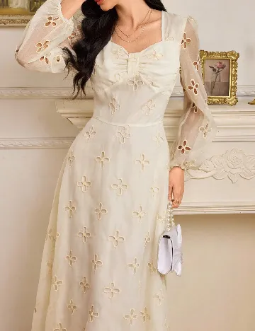 Rochie lunga SHEIN, crem