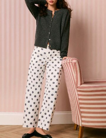Pantaloni SHEIN, alb