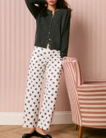 Pantaloni SHEIN, alb