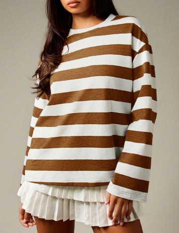 Bluza Oversize Missguided, maro