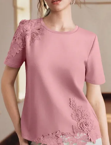 Tricou Anewsta, roz