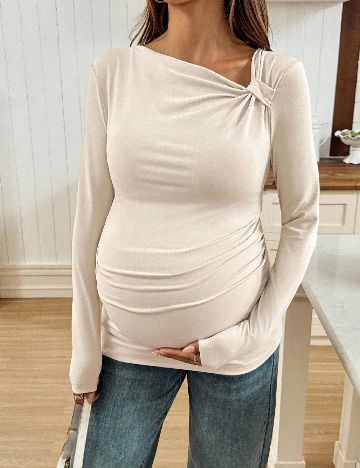 Bluza SHEIN Maternity, bej