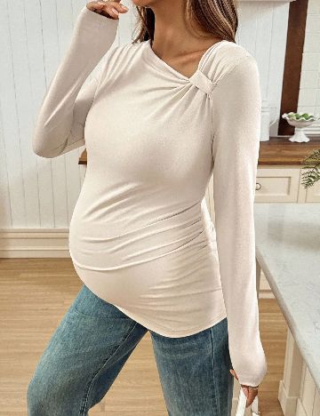 Bluza SHEIN Maternity, bej