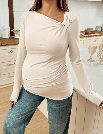 Bluza SHEIN Maternity, bej