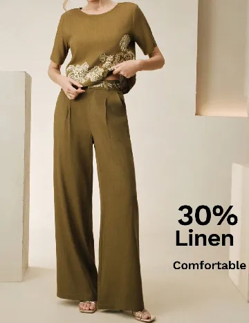 Pantaloni Anewsta, verde