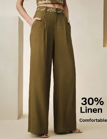Pantaloni Anewsta, verde